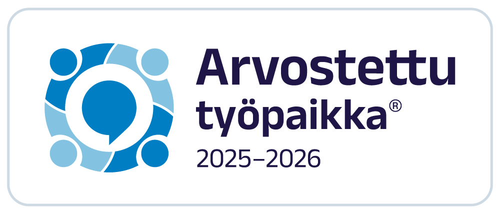 Arvostettu työpaikka 2025-2026 merkki